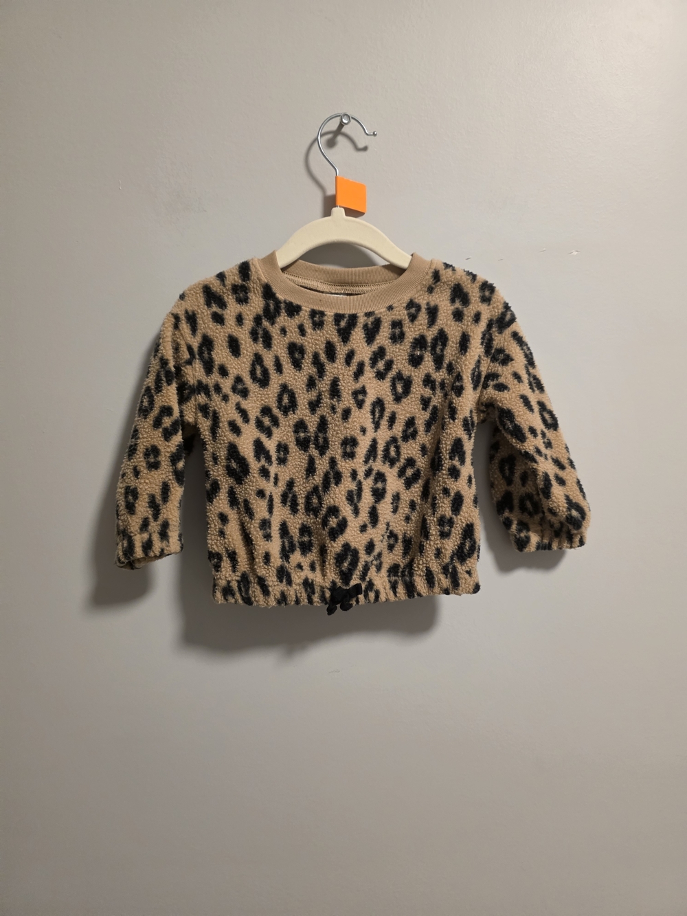 Carter's Fuzzy Leopard Print Pullover - Tan & Black